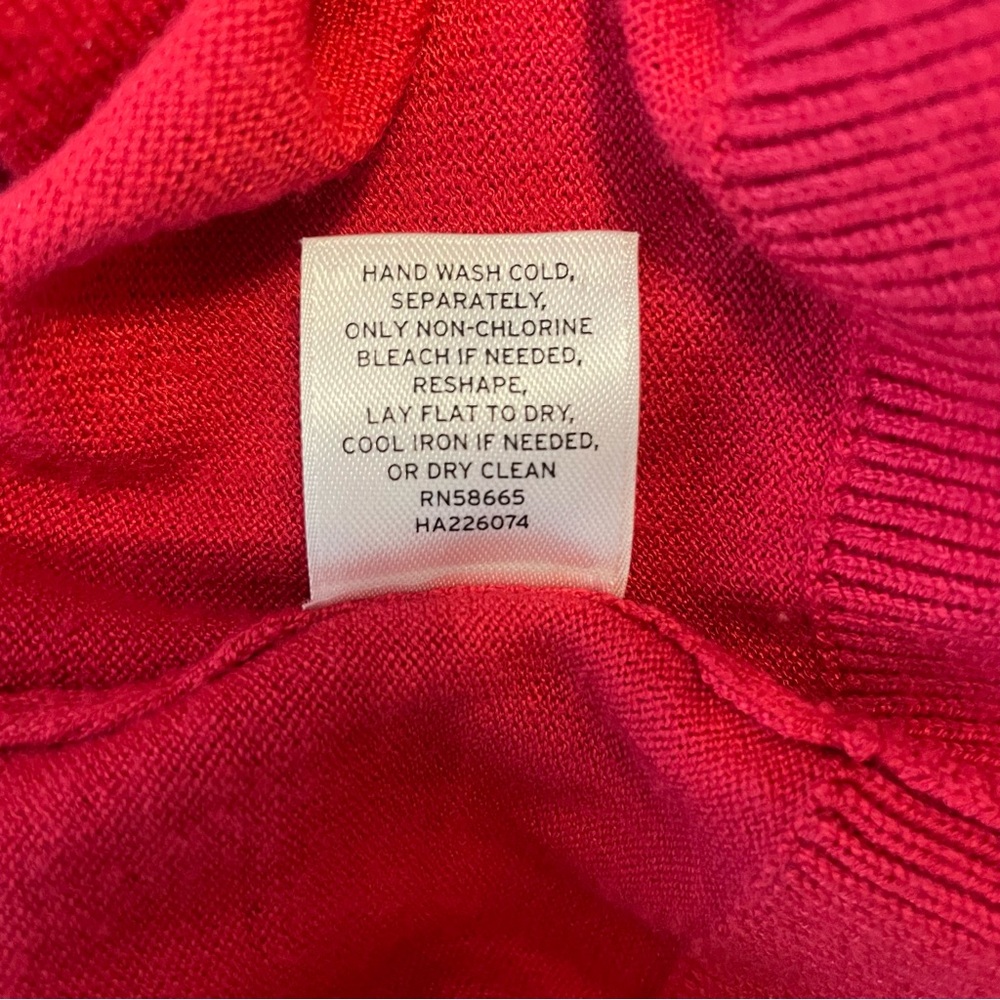 Raspberry colored button down cardigan - Picture 7 of 8